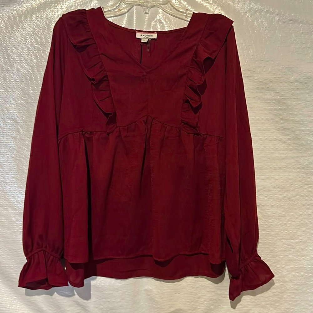 Andree burgundy blouse